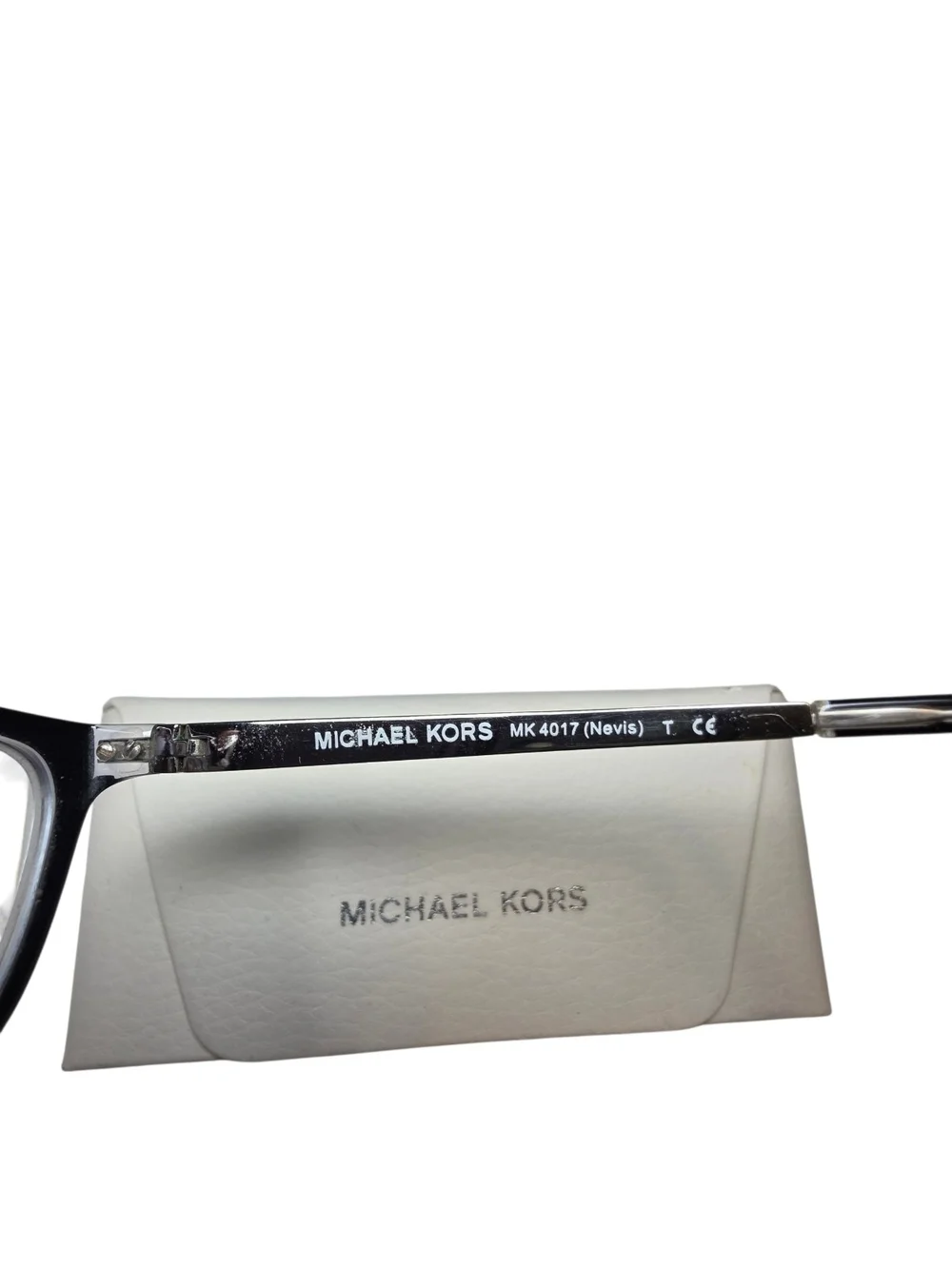 Michael Kors Nevis MK4017 Black Silver Eyeglasses Frame & Authentic White Case